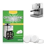 YOFDAL Tablettes de nettoyage pour machine à café 12 pièces | Compatible avec de nombreuses marques de cafetières populaires | Nettoyage, détartrage & entretien 3 en 1