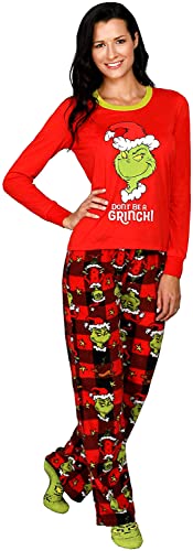 Dr. Seuss Grinch Christmas Pajamas With Matching Socks - Matching Family Adult Kids Pajama Sets2