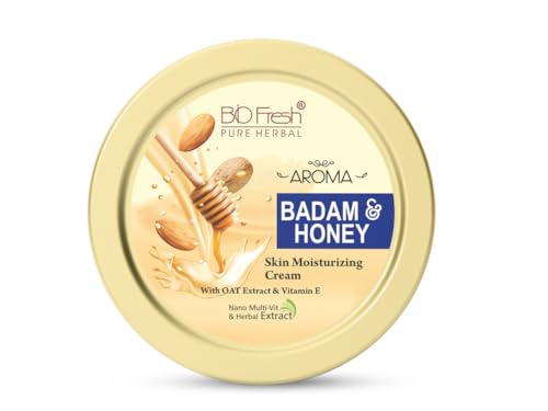 Image of BIOFRESH HERBALS Body Cream - Badam & Honey Deep Intense Moisturizing Cream Non-Greasy with 24-Hour Hydrating for Soft Dry Skin (800ml, Pack of 1)