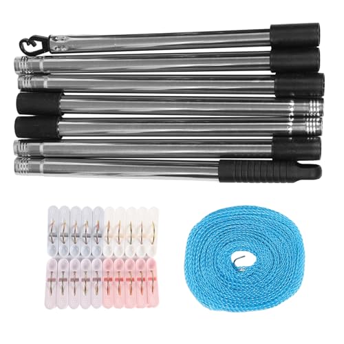 ELAYARD ���O�p���������[�v�Z�b�g �L�k�T�|�[�g�|�[���Ɩh���N���b�v�t�� 25m×7�� ���� �o���R�j�[ ���s�����|�[�^�u�����󕨊���