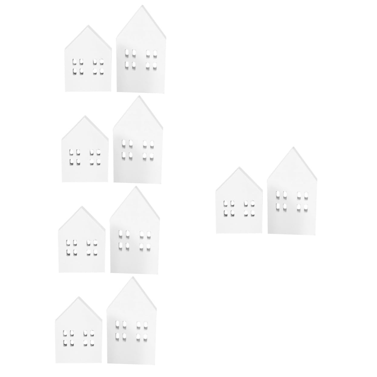 Hemoton 10pcs Mini House Decorative Slice for Christmas Decor Small Craft Ornament for Tabletops and Home Aesthetic Family and Friends