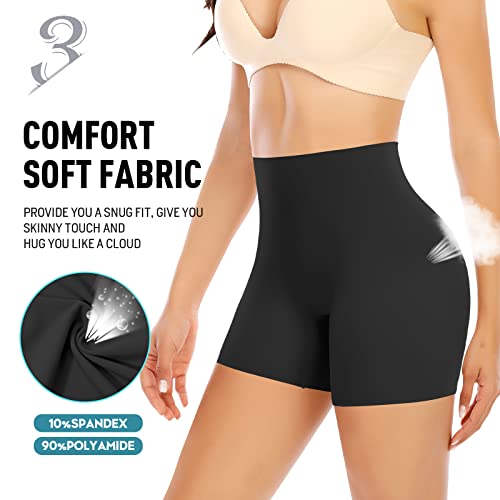 Image of Werena Seamless Shaping Boyshorts Panties for Women Slip Shorts Under Dress Shapewear Shorts