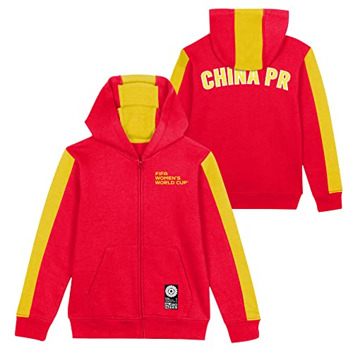 FIFA Official 2023 Women's Football World Cup Youth Team Zipped Hoodie, China, Red, 8-10 years - Image 2