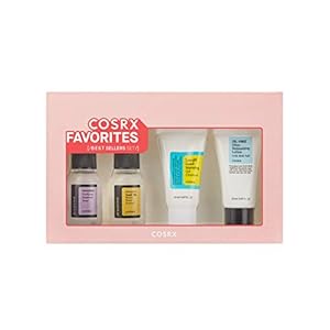 COSRX Favorites Best Sellers Set – Mini Sized Low pH Good Morning Gel Cleanser, AHA/BHA Clarifying Treatment Toner, Advanced Snail 96 Mucin Power Essence, Oil-Free Ultra Moisturizing Lotion