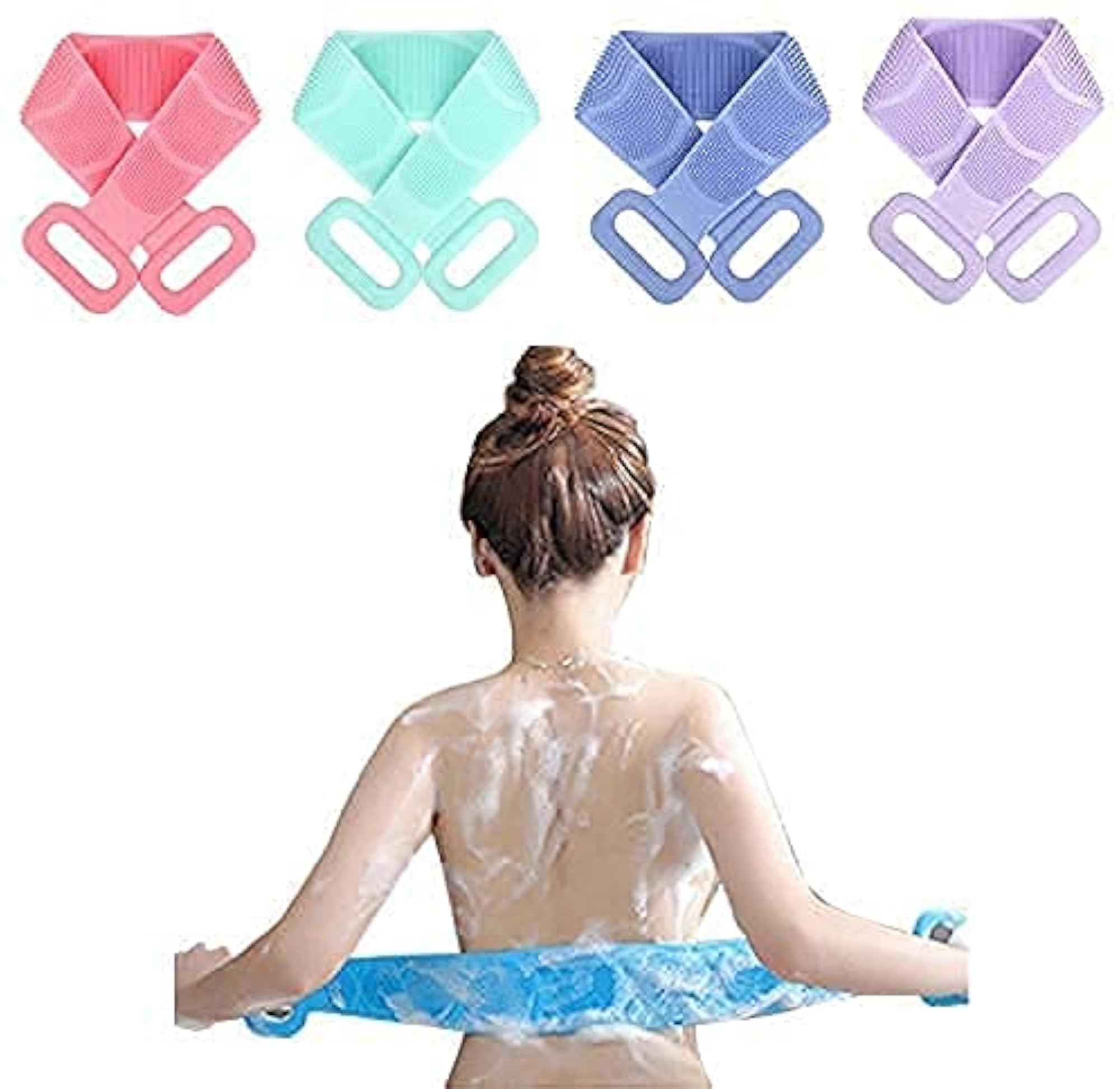 Silicone Body Back Scrubber for Deep Cleaning Massage