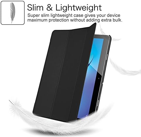FINTIE Case for Huawei MediaPad T3 10 9.6-Inch Tablet - Super Thin SlimShell Lightweight Stand Cover, Black