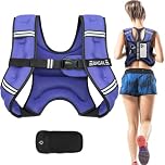 BAGAIL Weighted Vest for Strength Training, 3kg Weight Vest with Adjustable Bust Size, Reflective Stripe and Convenient Pocket, Ideal for Workouts, Yoga and Aerobic Exercises