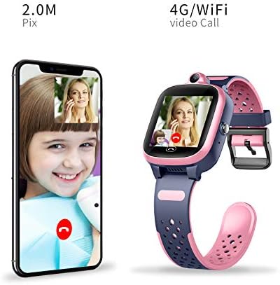 Efolen 4G Smart Watch for Kids - Smartwatch with GPS WiFi LBS Tracker Real Time Position HD Touch Screen SOS Video Call Waterproof Message Compatible Android and iOS for Boys Girls
