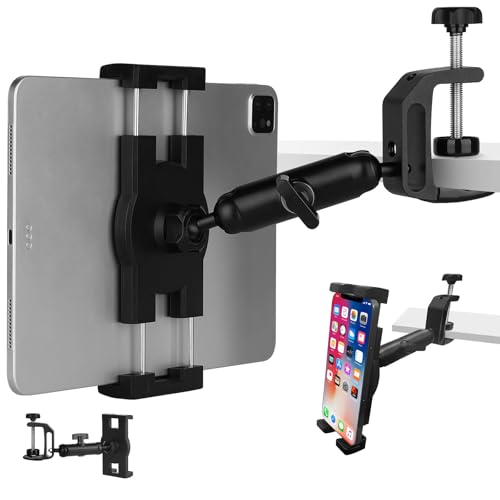 Mippko iPad Cabinet Mount,Kitchen Tablet Holder for Desk/Table/Board/Chair,Compatible with 4.7~12.9