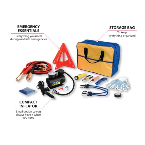 Image of Performance Tool 60220 Premium Roadside Emergency Kit With Jumper Cables
