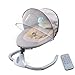 Dondolo pieghevole e portatile, con telecomando elettrico, per bambini, con 4 velocità di altalena per 0 – 12 mesi, 3 – 12 kg, 68 x 75 x 71 cm (grigio)