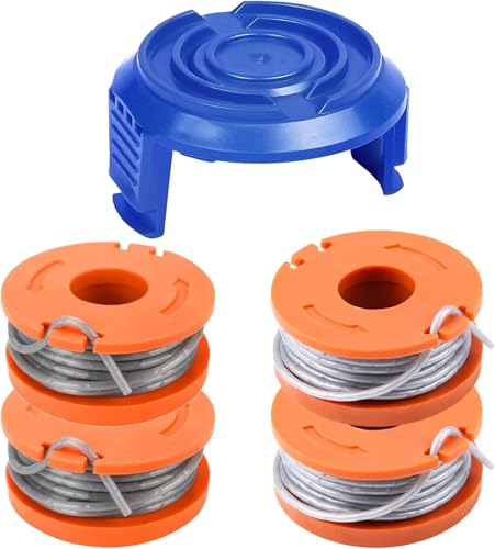 StarRing Replacement Trimmer Spool & Line & Cover For Mac Allister MGTP18Li Trimmer Line,1.65mm 3m WX150 Spool Line Replacement for Macallister Strimmer Trimmer Accessories (5PCS)