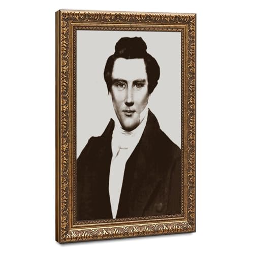 Cadre à suspendre avec portrait de Joseph Smith : impression sur toile haute définition