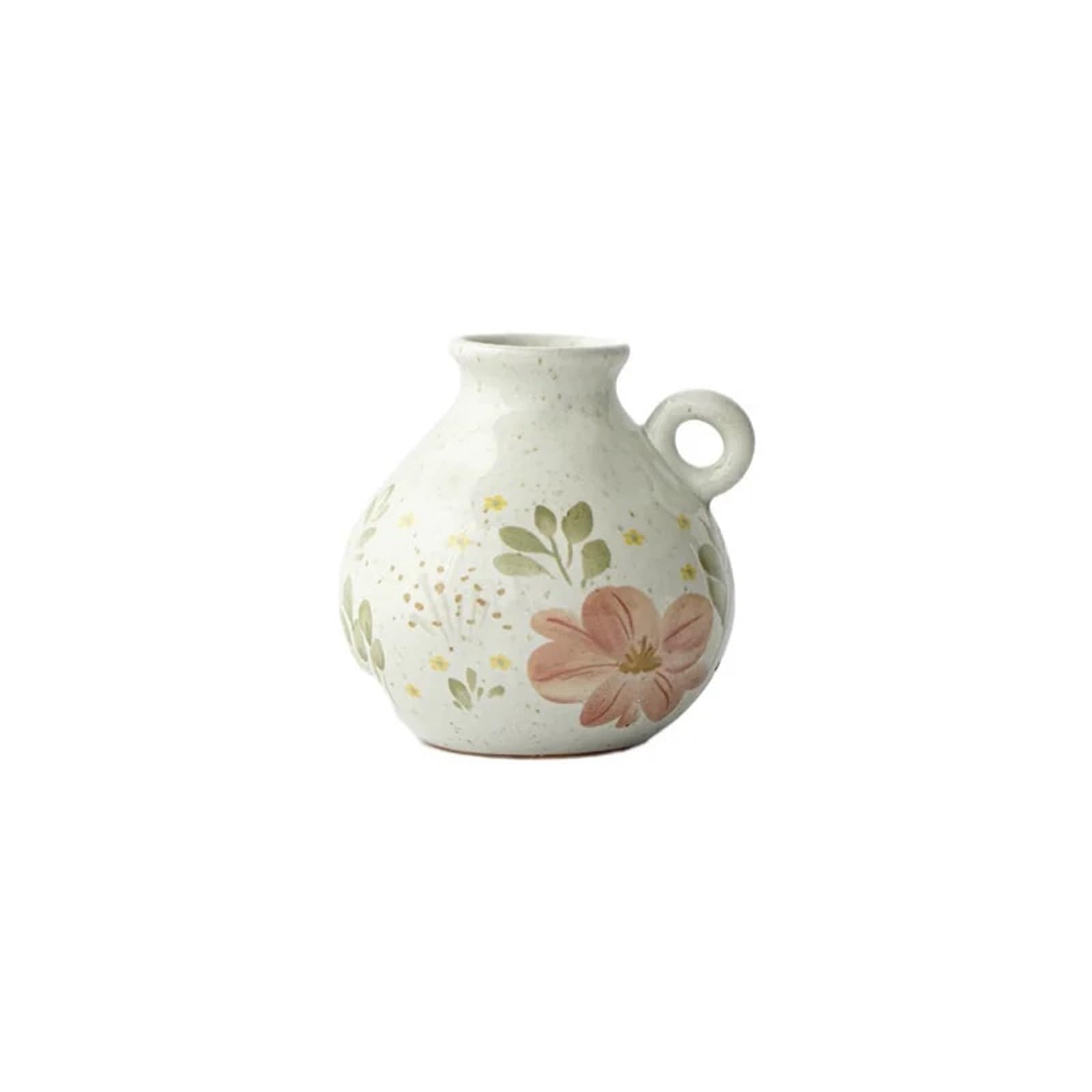 Geometric Vases Creative Clay Flower Vase Vintage Ornaments For Home Room Decor Plant Pot Household Flowerpot Tea Ceremony Equipment