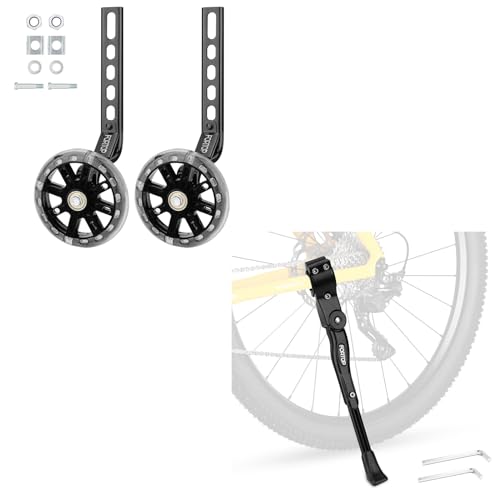 Ruedas de entrenamiento para bicicleta y soporte para bicicleta miniatura 1