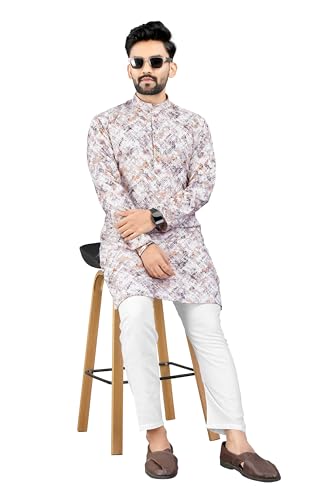 Image of Trustous Kurta Pyjamas set for Mens | Pyjamas with kurta PRINTED and classis look |KURTA Pyjamas SET
