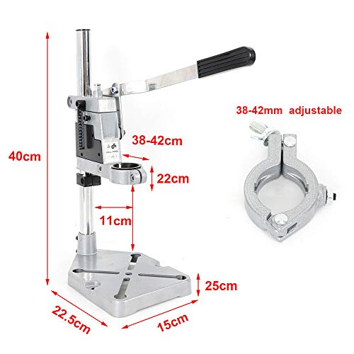 Bench Drill Press Stand, Double Hole Drill Holder, Heavy Duty Electric Adjustable Double Hole Drill Holder, Plug-in Rig, Workbench Repair Tool - Image 2