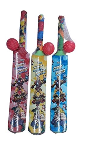 MAKALI Plastic CO Ben 20 Cricket bat Ball Set (Light Green, Pack of 36)