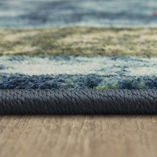 Mohawk Home Floral Worcester Teal Runner Rug, (2' X 8') #TOP3