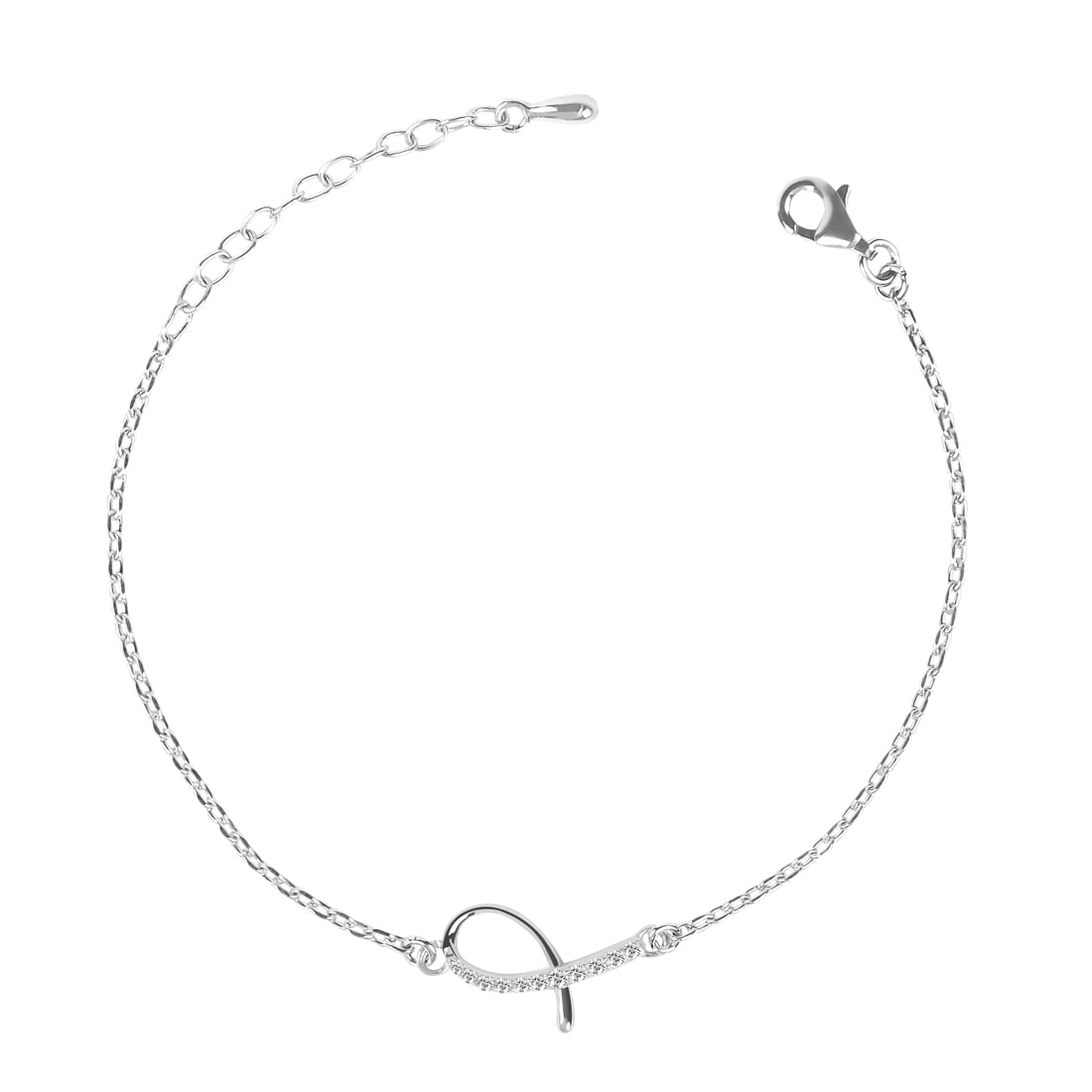 Clara 925 Sterling Silver Lia Bracelet | Adjustable, Rhodium Plated, Swiss Zirconia | Gift for Women and Girls (B09XN3G8W9) Amazon Price History, Amazon Price Tracker