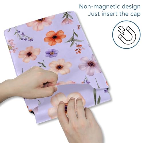 Funda para portátil de 35 x 25,9 cm con acolchado floral morado resistente 2