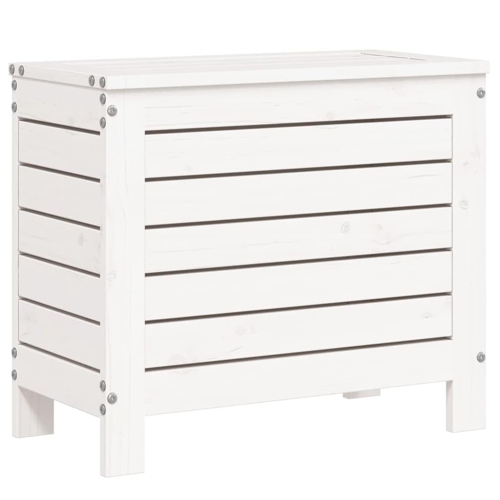 Table d'appoint de jardin modulaire blanche en bois pour coin lecture extérieur
