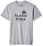 LRG Lifted Research Group Men's Hustle Trees Logo T-Shirt, Athletic Heather/Black, Large