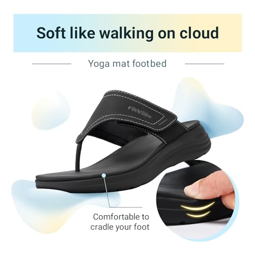 FitVille Wide Flip Flops for Women with Arch Support Wide Width Flip Flops for Women Beach Non Slip4