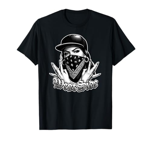 Westside Signe Gang West Coast Hip Hop 90s Bandana Gangster T-Shirt