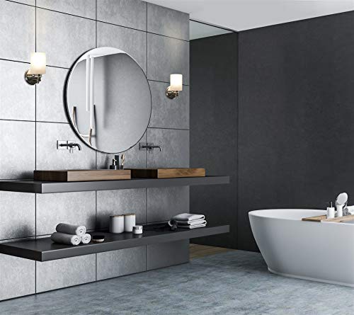 Kira Home Phoebe 8" Modern 1-Light Wall Sconce/Vanity Light + Frosted Seeded Glass Shade, Chrome Finish #TOP7