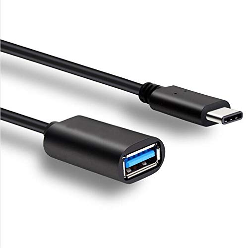 TechMax® Adaptador USB C a USB 3.1 (USB C Macho a USB Hembra, Compatible con USB 3.1/3.0, OTG para MacBook Pro 2018/17 Galaxy S10/S9, DELL XPS Todo Tipo de Dispositivos C), Color Negro