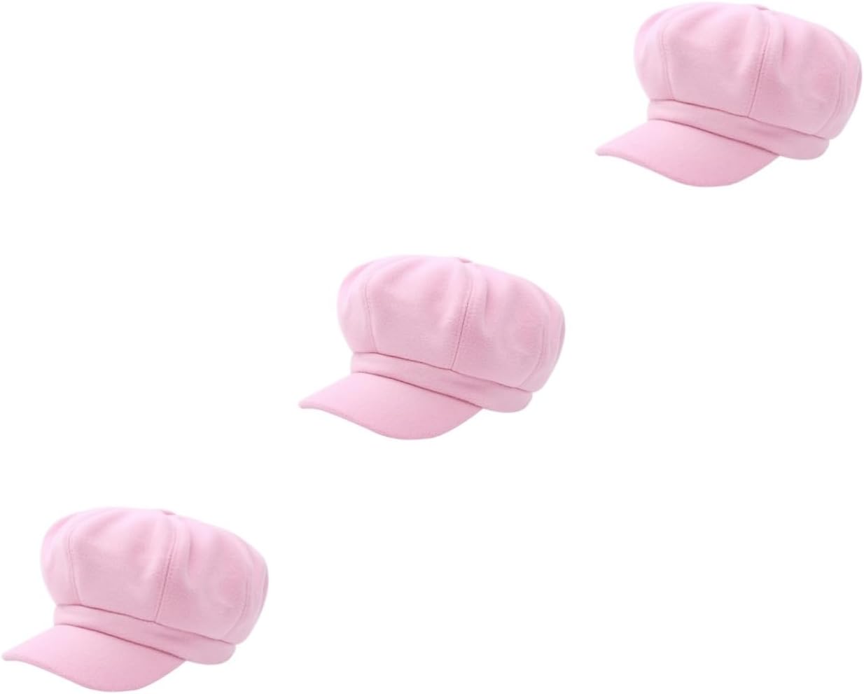Holibanna 3pcs Lightweight Warm Woolen Beret Peak Cap for Women Winter Hat Stylish Fall Accessory