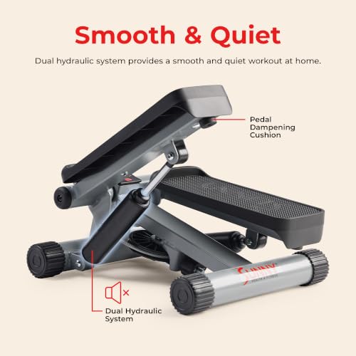 Sunny Health & Fitness Mini Stair Stepper with Resistance Bands for Cardio - image 4