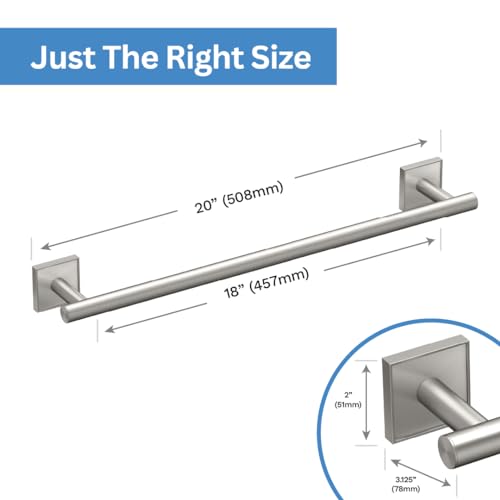 Image of Gatco 5621 Mode Towel Bar, 18 Inch, Satin Nickel