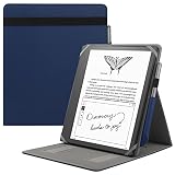 HoYiXi Capa Universal para Kindle Scribe de 11'' Modelo de 2025 / Compatível com Remarkable 2 10,3'' Digital Paper (Lançamento de 2020) Capa Dobrável com Suporte Vertical e Porta-Lápis - Azul