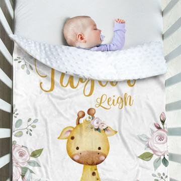 Personalized Baby Blanket - Soft Minky Plush With 3D Dots, Custom Name, 30x40 Inches - View #5