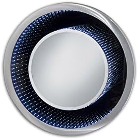NOVA of California Modern Evanesce Infinity Mirror - Round - Silver
