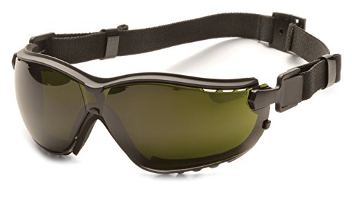 Lunettes de sécurité Pyramex V2G noires avec verre ambré pour masque