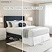 SGI Bedding 12 inch Drop Bed Skirt King Size - Platform Style with Secure Fit, Classic Tailored Look, Elegant Pleated Style Dust Ruffle, Split Corners, Wrinkle Resistant Microfiber - White