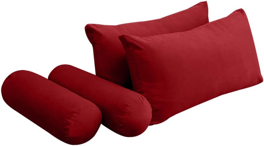 Prolinemax Style V2 Twin Size Velvet Knife Edge Indoor Daybed Bolster Pillow Cushion Mattress Fitted Sheet |Cover ONLY| AD369