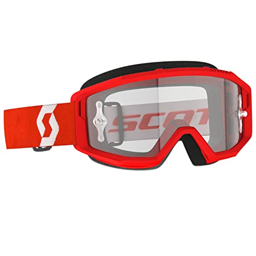 Scott Motocross Brille Primal Clear, Rot Weiß, 278598