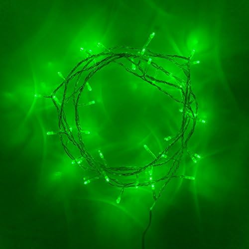 JnDee Battery Operated 7feet 2M 20LED Christmas Fairy Lights String. Featured with Steady On & Flash Function (Green)