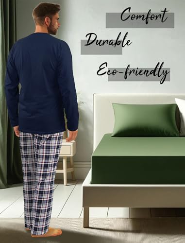 Pyjama homme long coton de qualité supérieure sesto senso durable - 2