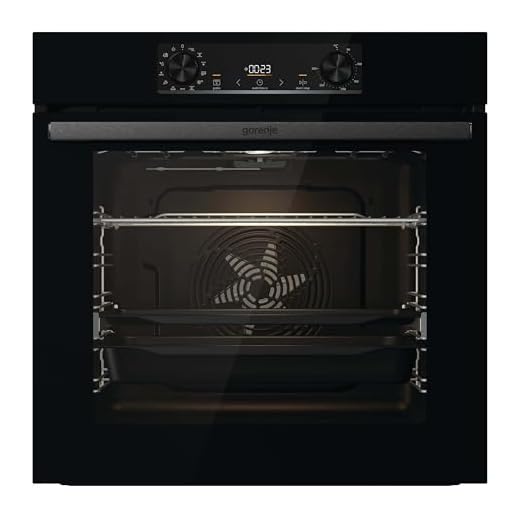 Gorenje 738415 OptiBake BOS 6737 E13BG Einbau-Backofen / 77L / Heißluft/ExtraSteam/GentleClose & Open/Bratenthermometer/AirFry/Pizzamode 300°C/PerfectGrill/ChildLook/Teleskopauszüge/schwarz