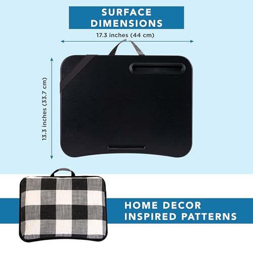 Image of LAPGEAR Designer Lap Desk - Buffalo Check, 2-Pack with Storage Basket
