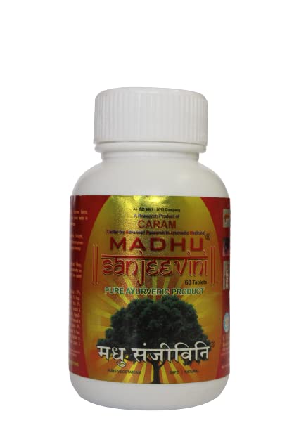 CARAM Healthcare - MadhuSanjeevini Diabetic Care Ayurvedic tablets (60 Tablets)| Controls blood sugar levels naturally | Helps maintain healthy HbA1c levels