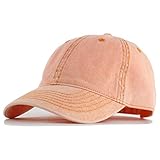 HH HOFNEN Men and Women Washed Cotton Baseball Cap Snow Classic Style Adjustable Low Profile Dad Hat