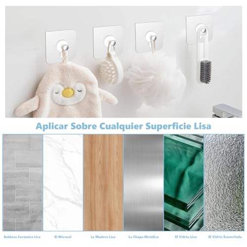 La Mejor comparativa de Ganchos Adhesivos Transparentes Top cinco. 12 Imagen adicional