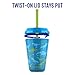 Ello Kids Plastic Reusable Color Changing Cups with Twist on Splash-Proof Lids and Straw, BPA Free, Dishwasher Safe, 12oz, Rainforest, 4 Pack