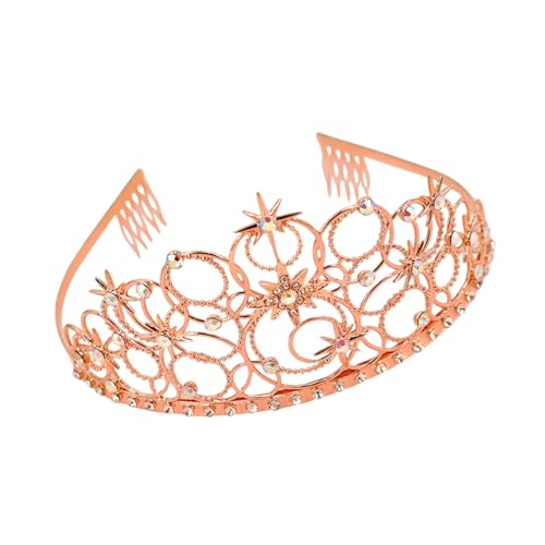 Tiaras de diamantes de imitación sin tirones corona para niña y mujer 3